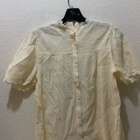 By the river Embroidered Blouse Top puff Sleeve NWT - Picture 5 of 10